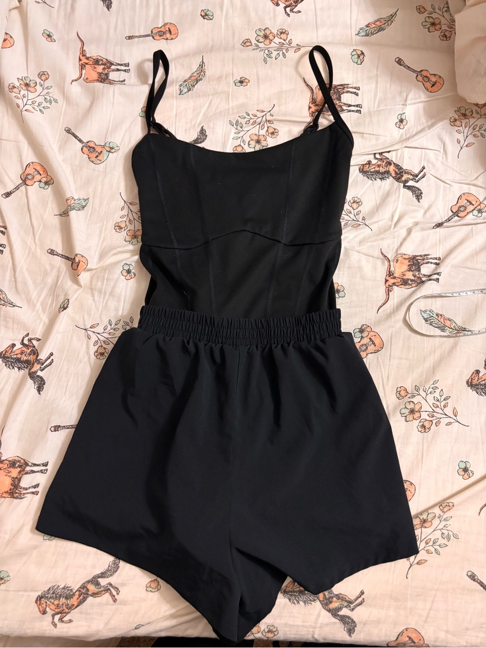 PINK Victoria's Secret Black Romper with Adjustable Straps